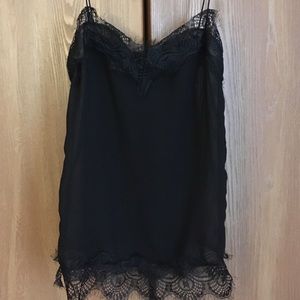 Sheer camisole, Black.